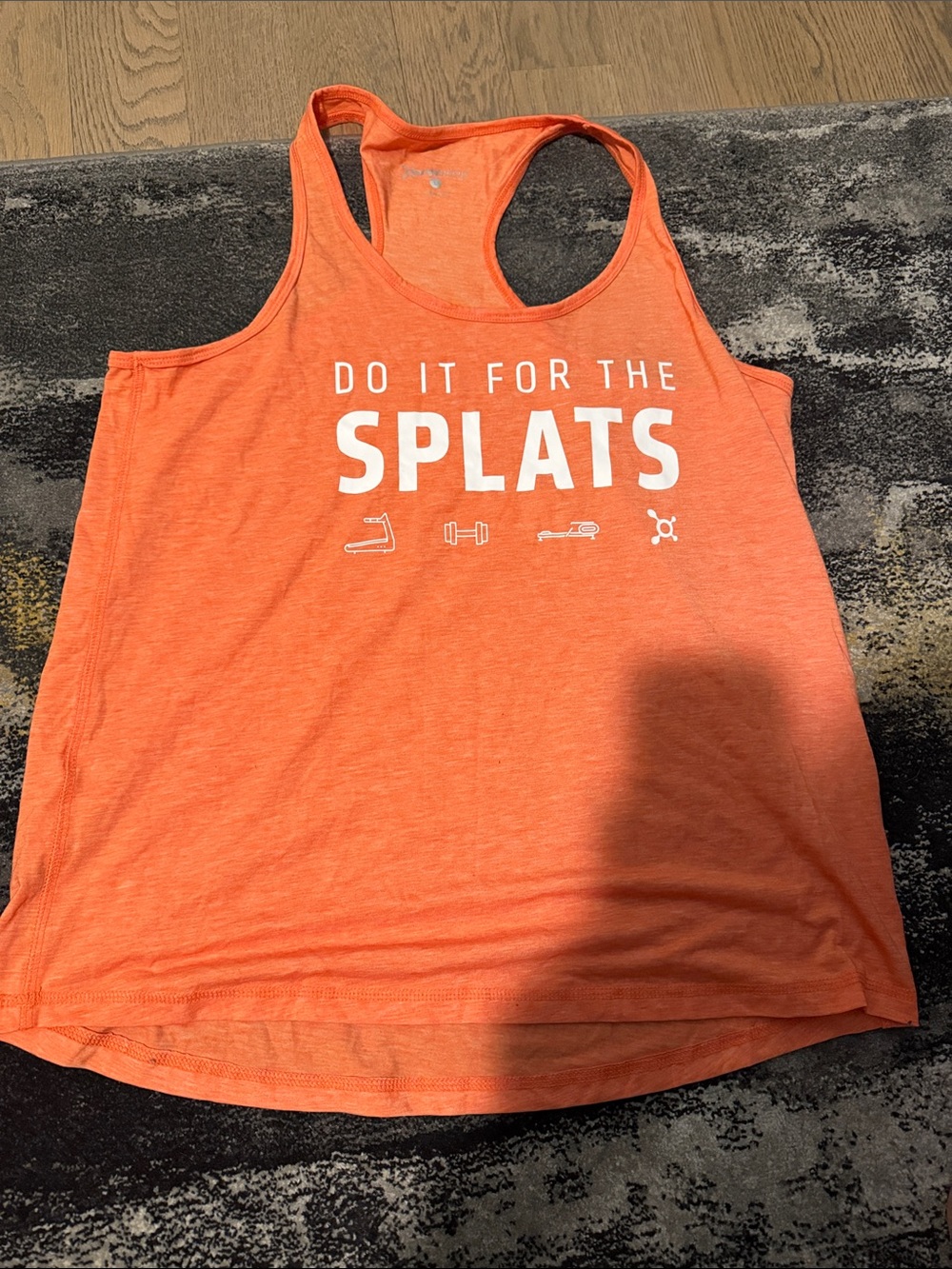Orangetheory Orange Racerback Tank with 'SPLATS' Front Print